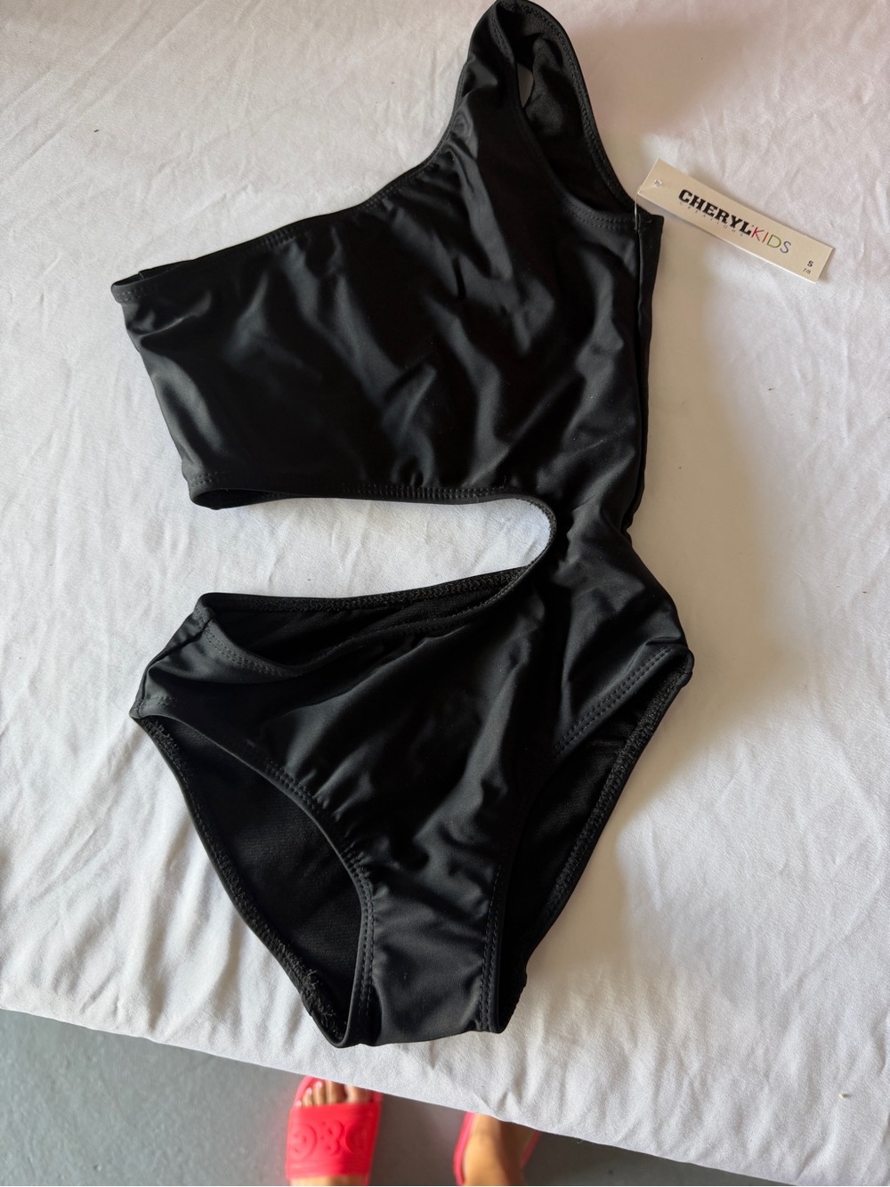 Cheryl Kids Black Girls' Swim Top - Sleek Everyday Swim